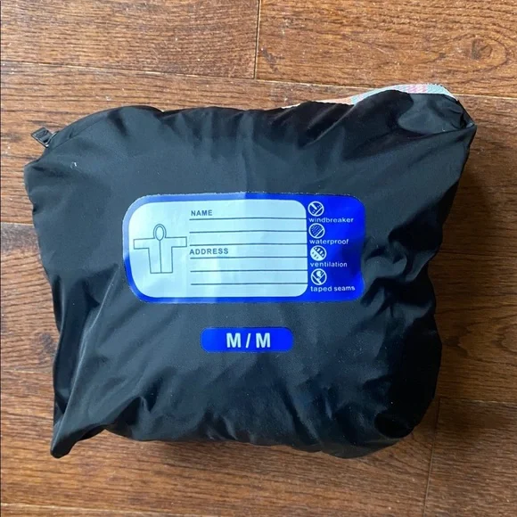 K-Way Black Half-Zip Hooded Windbreaker Jacket Size Medium - Picture 15 of 16